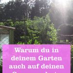 Sonnenschutz im Garten